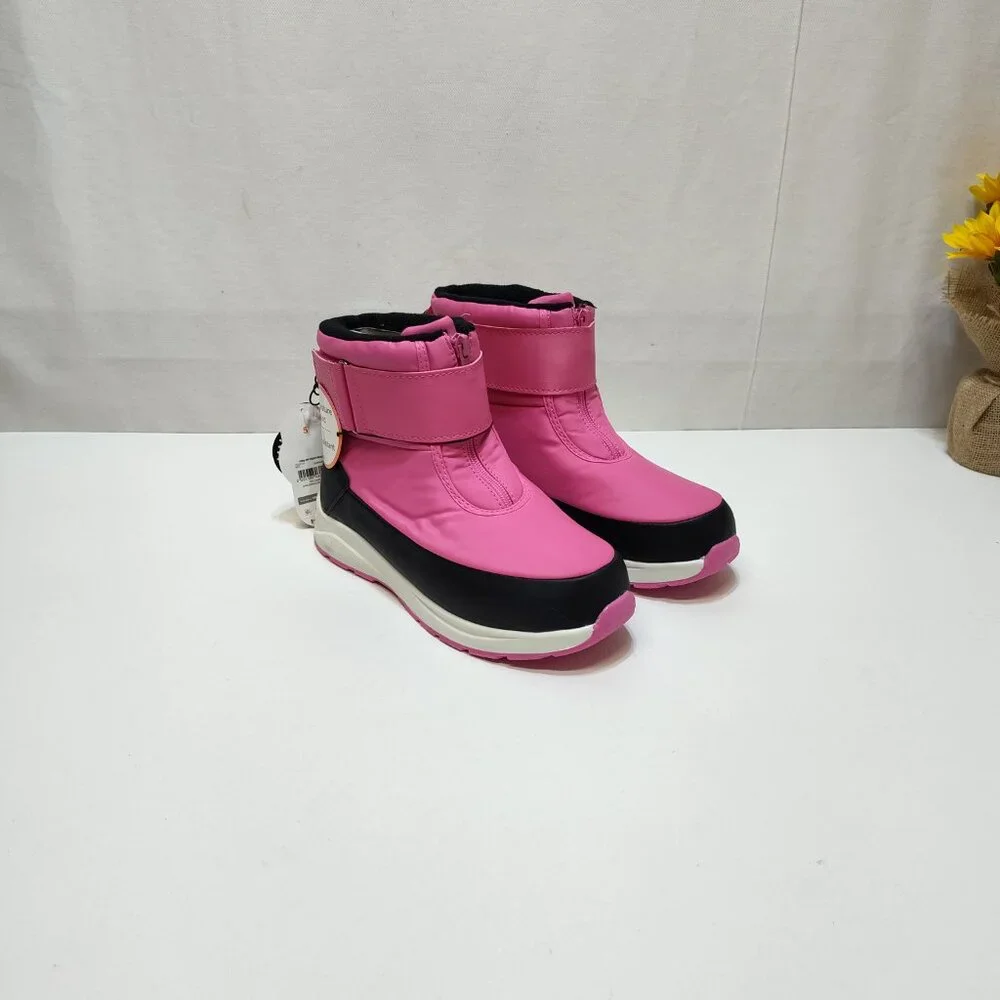 Wonder Nation Snow Boots -5°F Temp Rated Girls Size 5 Front Zip Adjustable Strap